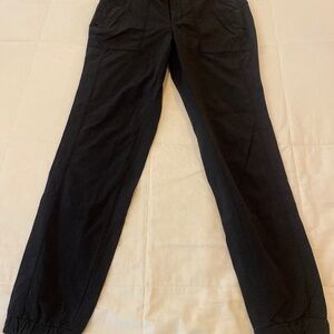 Athleta black joggers with elastic cuffs